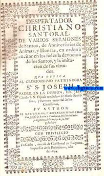 Despertador Christiano.Santoral de varios sermones de Santos,de Aniversorios de Animas,y Honras,en orden  excitar en los fieles la devocion de los Santos,y la imitacion de sus virtudes.