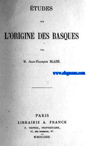 tudes sur l'origine des basques.