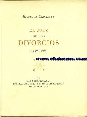 El juez de los divorcios. Entrems.