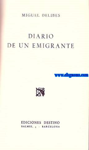 Diario de un emigrante.