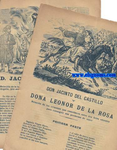 Don Jacinto del Castillo y Doa Leonor de la Rosa. Relacin de los crmenes que cometieron estos dos fieles amantes para conseguir sus promesas de amor.