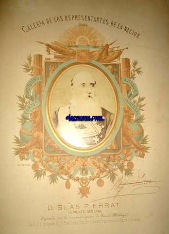 D.Blas Pierrat. Teniente General.Diputado por la circunscripcin de Ronda (Mlaga).Naci en Semur (Depsito de Espaoles prisioneros de Guerra en (Francia).