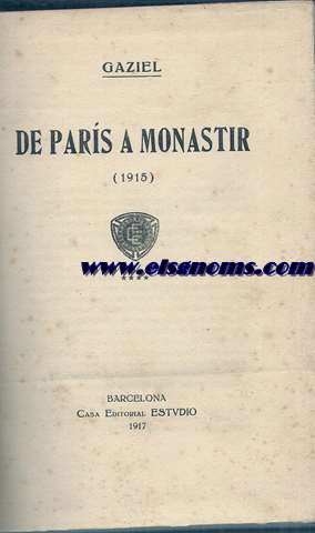 De Paris a Monastir (1915).