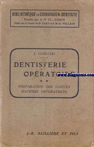 Dentisterie opratoire.Preparations des cavits matires obturatrices.