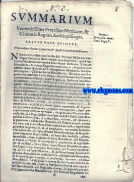 Sacra Congregatione Episcoporum & Regularium Emo.,& Rmo.D.Card. De Abdua ponente Provinti S.Antonini,& Novo Regno Granata,& S.Crucis Ordinis Prdicatorum in Indiis Occidentalibus.Pro Provinciis S.Antonini in Novo Regno Granata,& S.Crucis de Caracas Ordinis Prdicatorum in Indiis Occidentalis.Summarium Venerabilibus Fratribus Mexicam,& Civitatis Regnum Archiepiscopis.