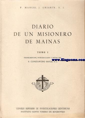 Diario de un misionero de Mainas.Transcripcin y notas del P.Constantino Bayle.