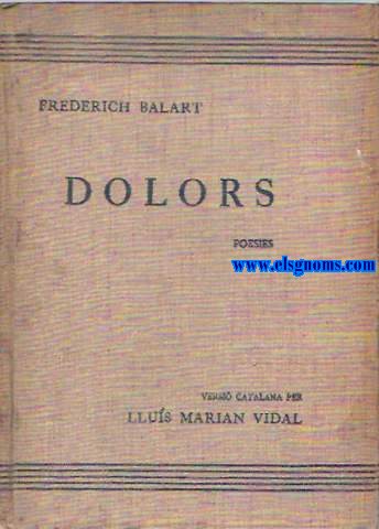 Dolors. Poesies. Versi Catalana per Llus Marian Vidal