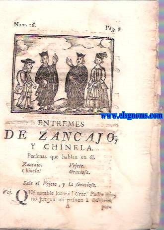 Entrems de Zancajo, y Chinela. Para cuatro personas.