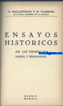 Ensayos histricos (De los tiempos de Isabel y Fernando).