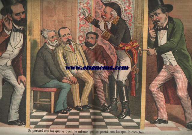 El Motn.-Peridico Satrico Semanal.-Ao II.-Domingo 6 de Agosto de 1882.-Nm. 32.-SUMARIO: El Fn Comn.-Unica Solucin.-Regalo de despedida.-Explicacin de la caricatura.-Manojo de Flores Msticas